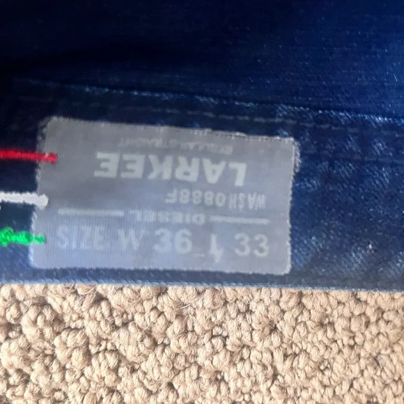 Diesel Blue Distressed Men's Jeans - Picture 3 of 7